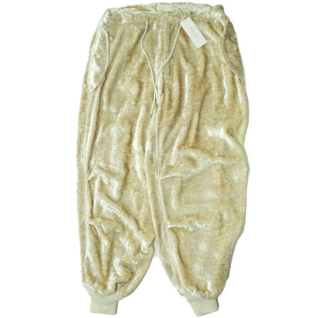 新品 NEON SIGN ネオンサイン 日本製 VELVET SNOW PANTS ベルベットスノーパンツ No.0741 46 GOLD ベロア イージー ボトムス g4819