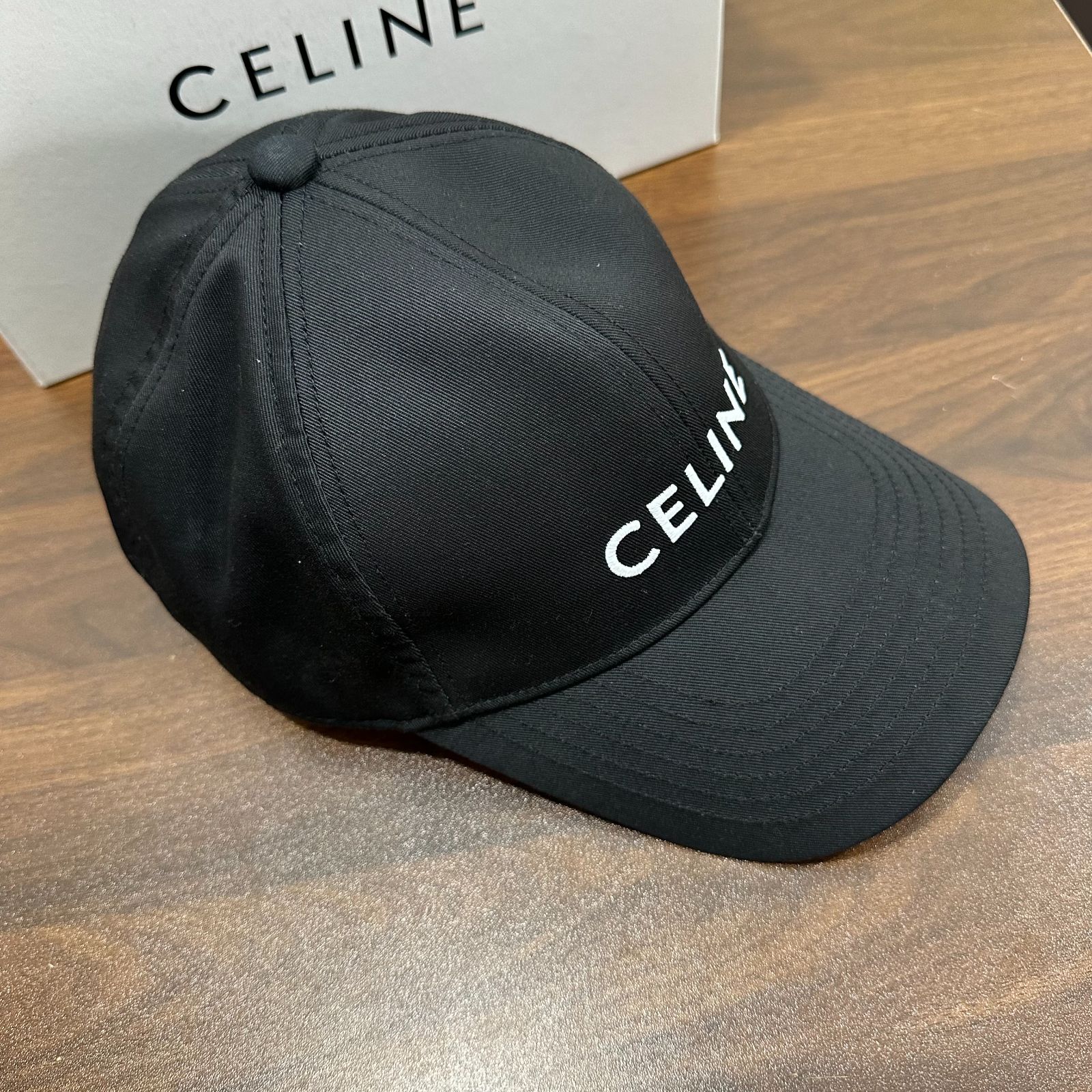 箱付き】 CELINE セリーヌ キャップ ブラック Mサイズ - メルカリ