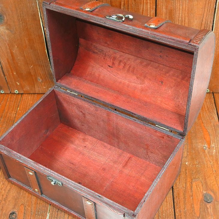 アメリカン雑貨 トレジャーボックス 26cm 宝箱 アンティーク レトロ