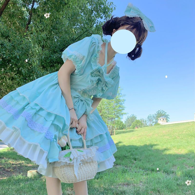 ロリータ短袖ワンピース 夏の森系風
