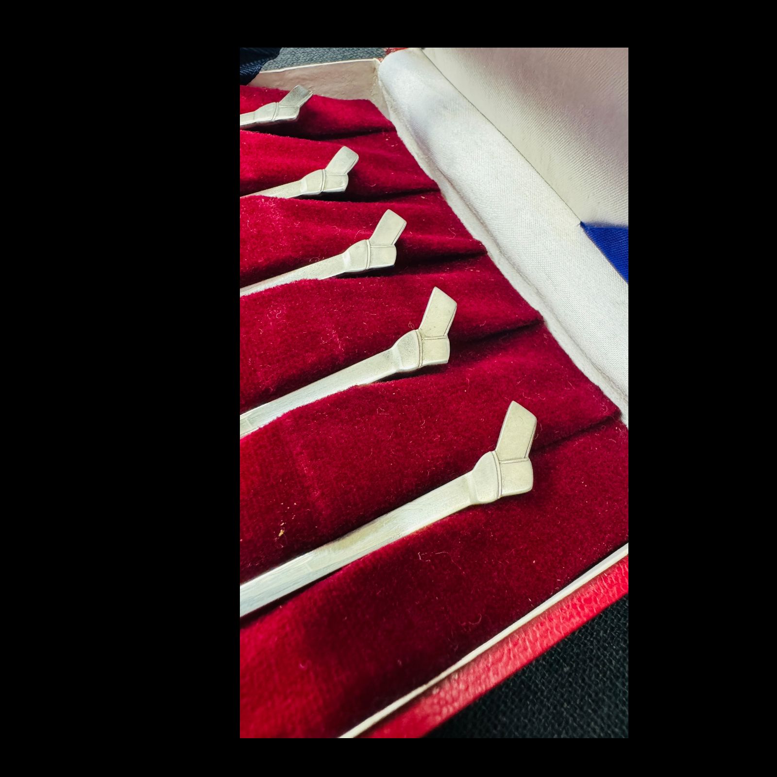 純銀製品　アンティーク　貝口結びデザイン フルーツナイフ　菓子切　5本セット 純銀製品 アンティーク 貝口結びデザイン フルーツナイフ 菓子切 5本セット