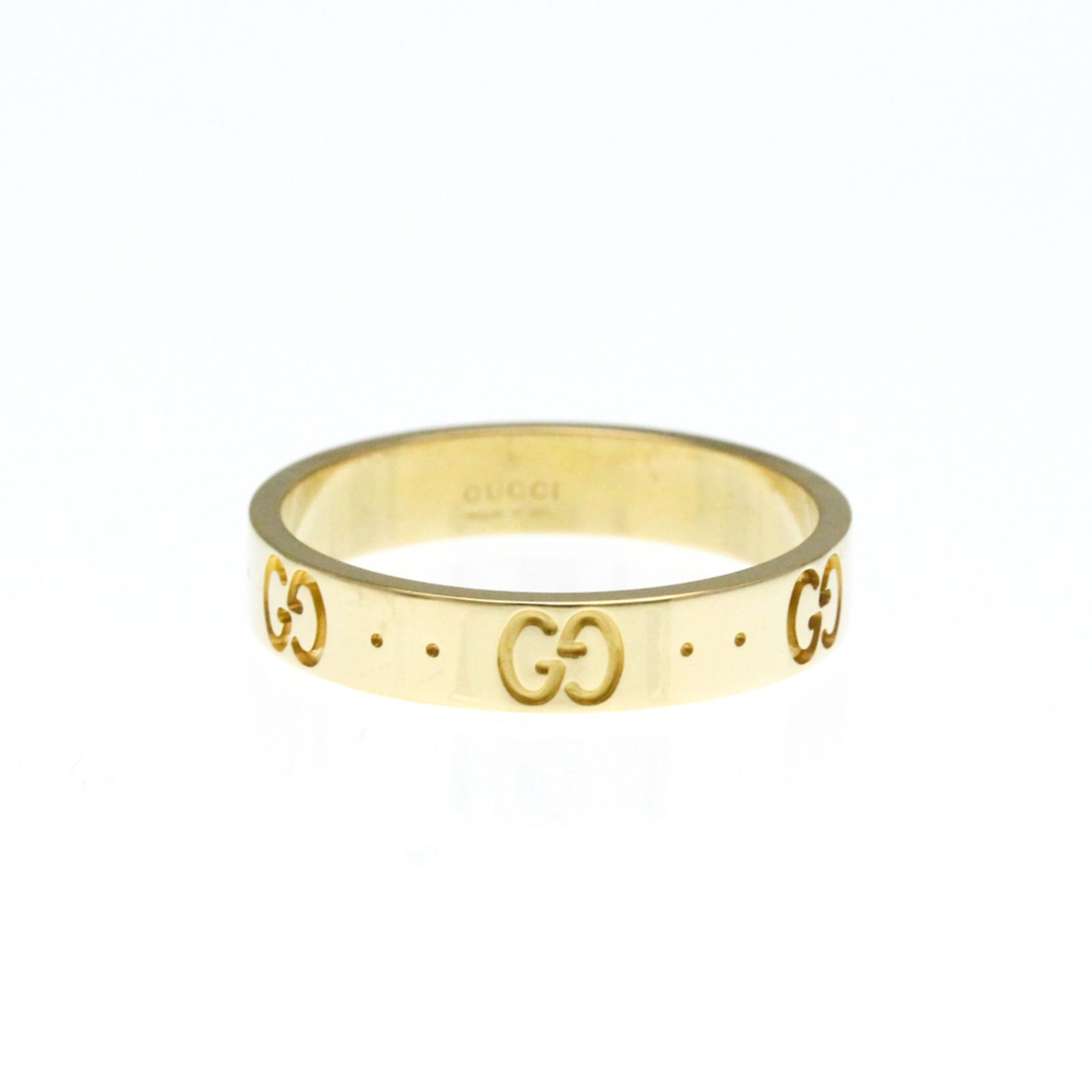 グッチ Gucci アイコン K18イエローゴールド K18YG ファッション 無し バンドリング ゴールド