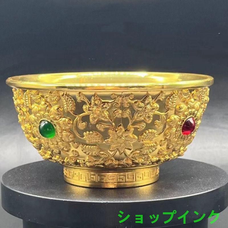 銅 細工 レリーフ花卉碗 装飾品 工芸品 美術品 置物 - メルカリ