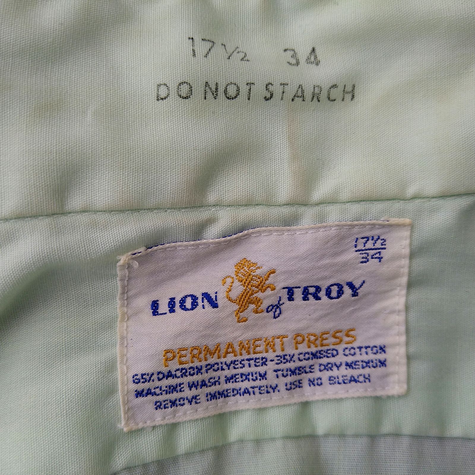 希少】60s 70s Lion Of Troy ライオンオブトロイ フリルシャツ 