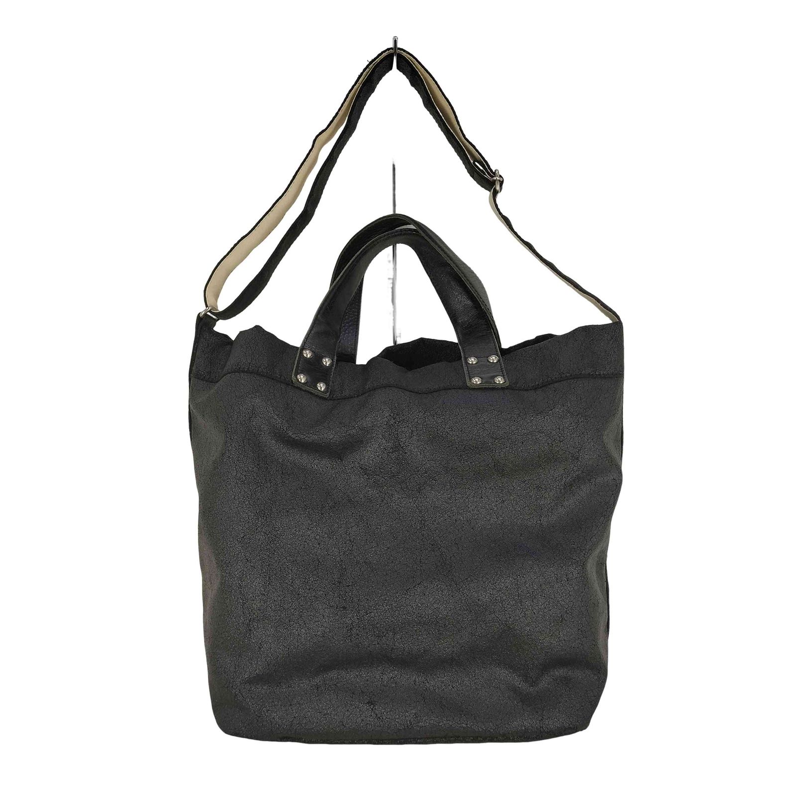 トリココムデギャルソンレザーショルダーバッグブラック2way