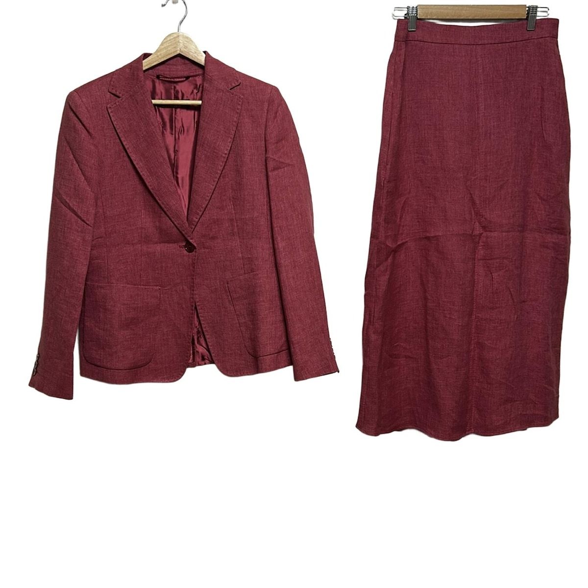 Max Mara STUDIO マックスマーラスタジオ スカートスーツ レディース - レッド