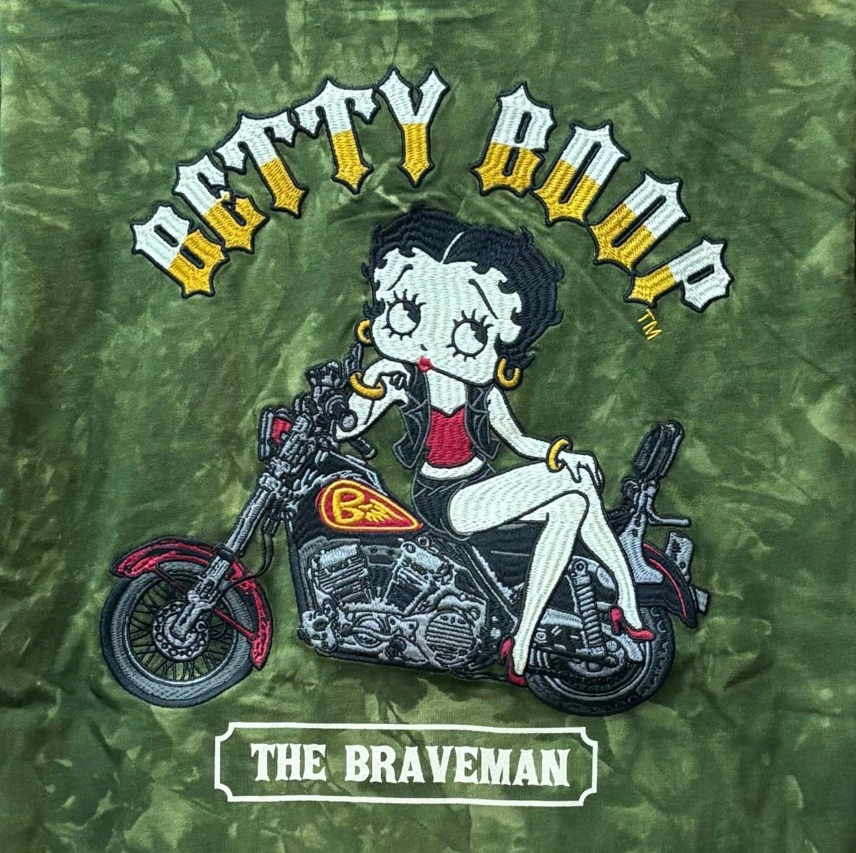 BETTY BOOP 天竺刺繍Tシャツ】The BRAVE-MAN コラボ ベティブープ 