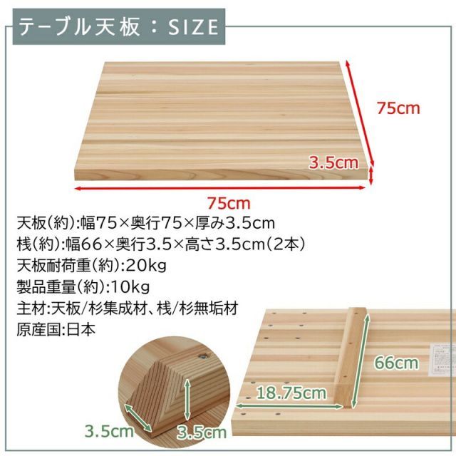 テーブル天板 購入 幅75 幅75×奥行75cm 楽天市場】テーブル天板 幅75