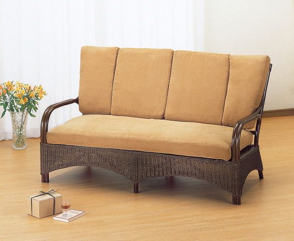 ラタン 藤 ヴィンテージソファベッド