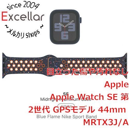 [bn:12] APPLE　Apple Watch SE 第2世代 GPSモデル 44mm MRTX3J/A　ミッドナイトアルミニウムケース/ブルーフレームNikeスポーツバンド M/L　未使用