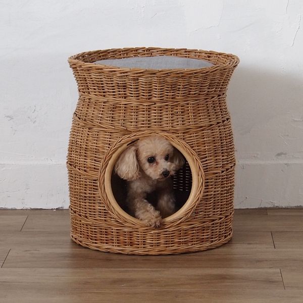ラタン ペットハウス 犬猫兼用 ペット用品 犬用品 猫用品 ドッグハウス 寝床 2704