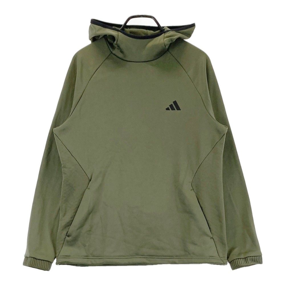 サイズ：XL ADIDAS GOLF アディダスゴルフ  裏起毛長袖パーカー  カーキ系 [240101355483]# ゴルフウェア メンズ ストスト