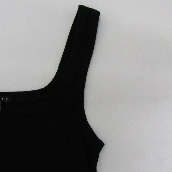 Theory ブラック ノースリーブ トップス Theory 21ss ノースリーブブラウス