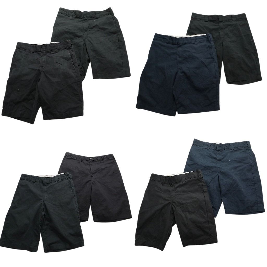 古着卸 ディッキーズ Dickies ワーク ショートパンツ FLEX 8枚セット メンズ 33 |34 |36 ブラック ネイビー 古着 NA4815