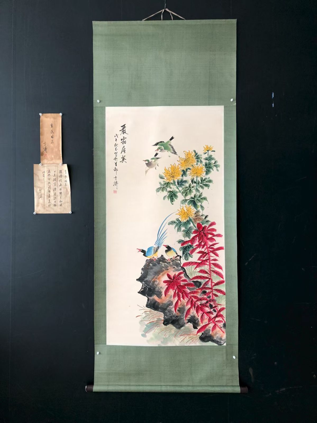 中国古美術. 王雪濤 花鳥画.4尺純手描き作品.観賞品.文房置物.中国骨董25090705