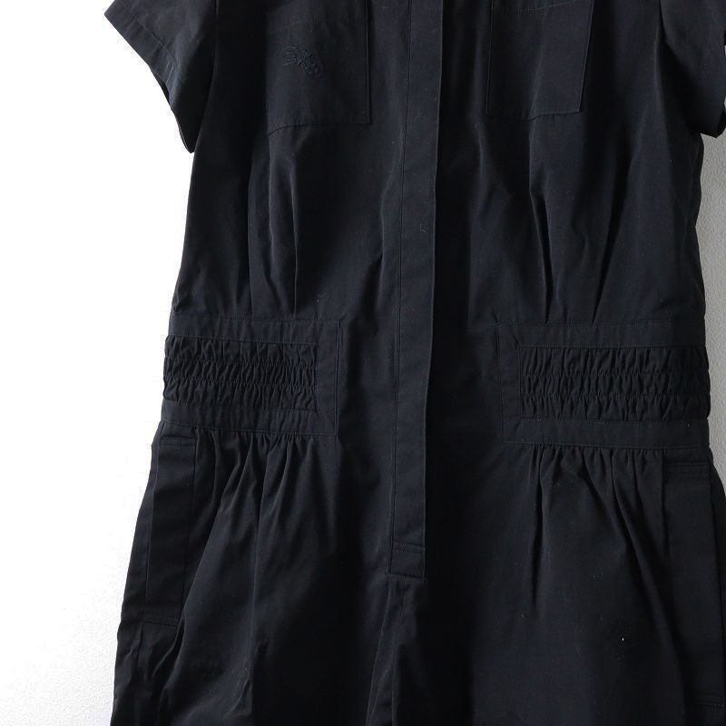 2025 SS ミナペルホネン mina perhonen choucho コンビネゾン 38 ブラック オールインワン コットンタフタ