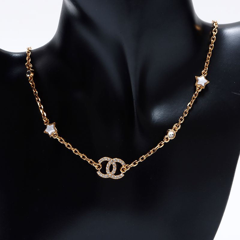 CHANELゴールドネックレス　B24 CHANEL シャネル ネックレス ココマーク ラインストーン 星 B24