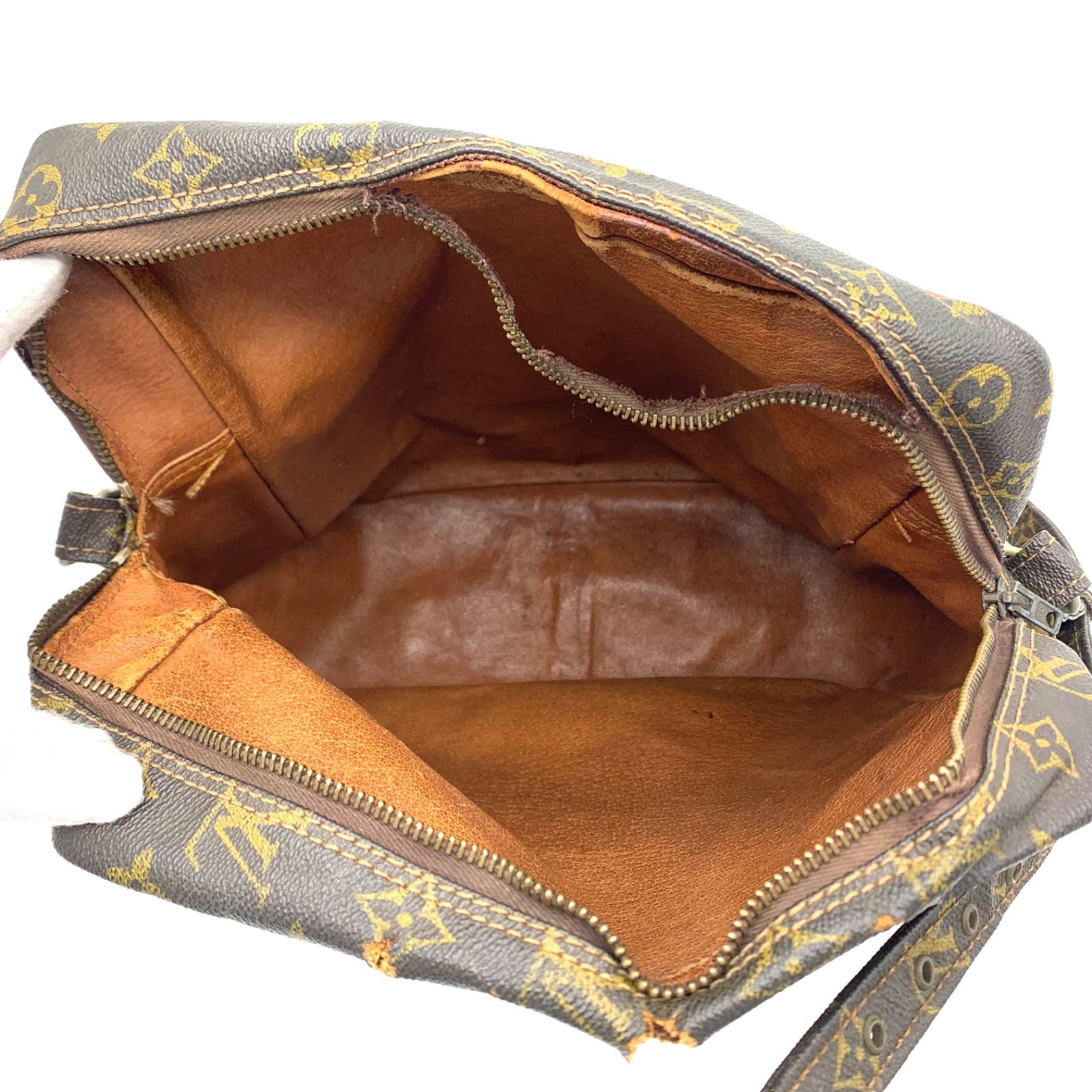 鑑定済 ルイヴィトン マルソー モノグラム ショルダーバッグ A4可 PVC