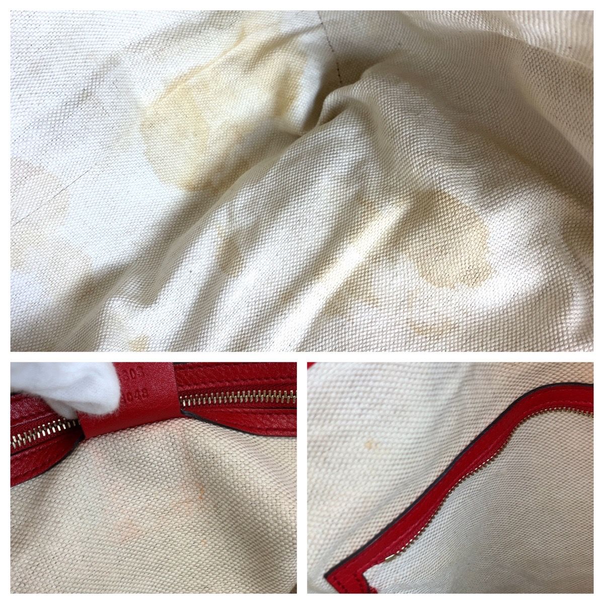 美品 GUCCI グッチ ソーホー レッド ゴールド金具 レザー 282303  