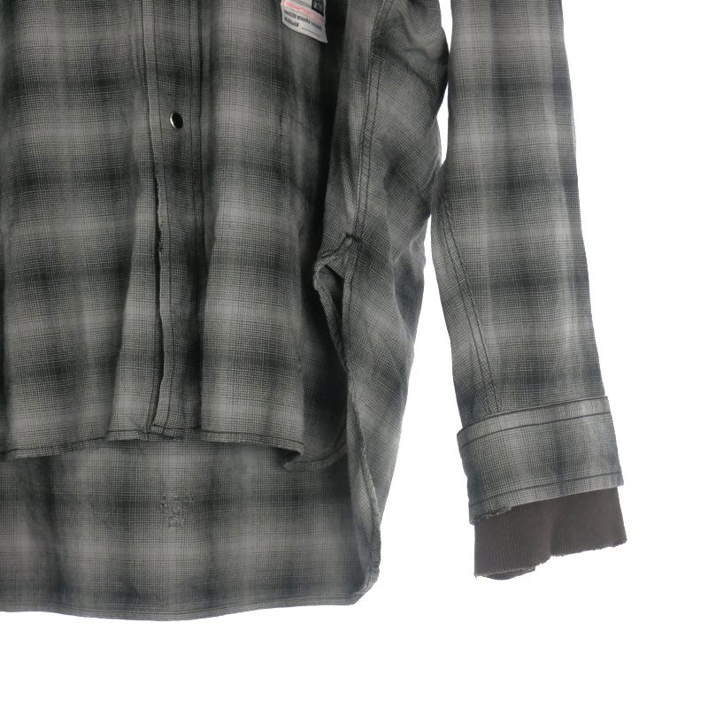 ミハラヤスヒロ MIHARA YASUHIRO 25SS Hoodie Combine Checkered Shirt