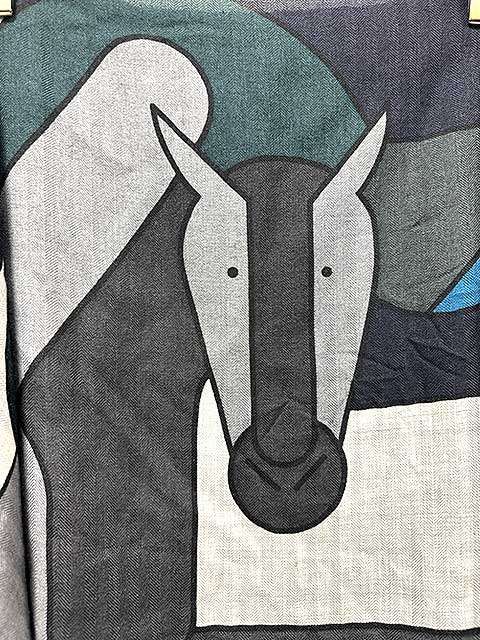 HERMES エルメス カシミヤ&シルク カレ140 Bazirianhorse ブラジリアンホース 2018秋冬物 _S26_セルモアから _s-0774-r26