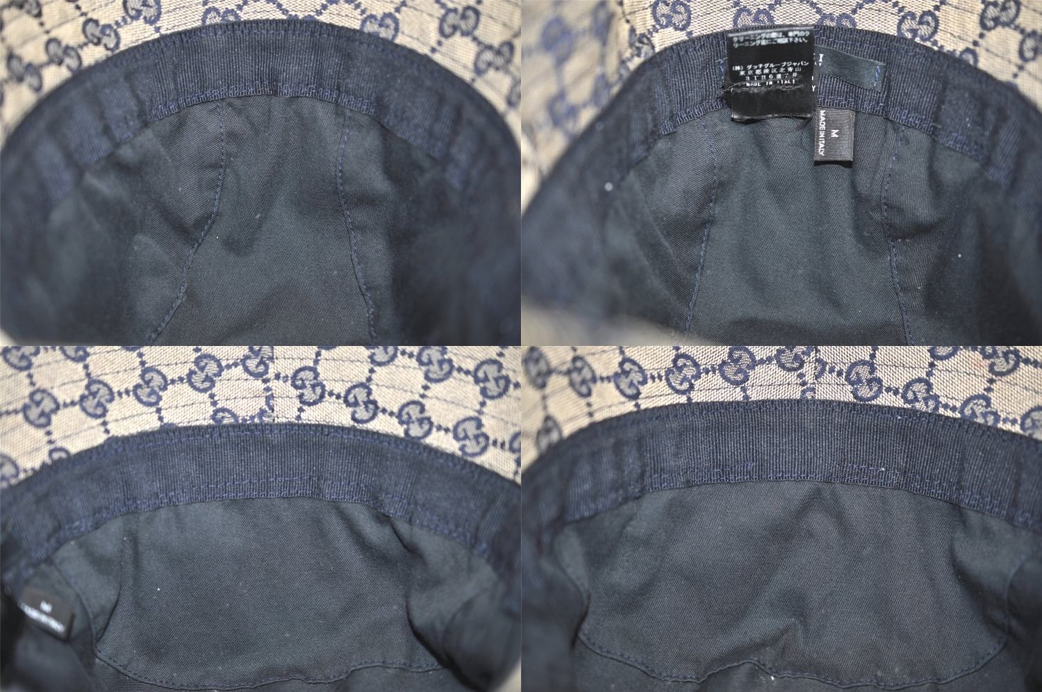 GUCCI グッチ シェリーライン バケットハット GGキャンバス レザー