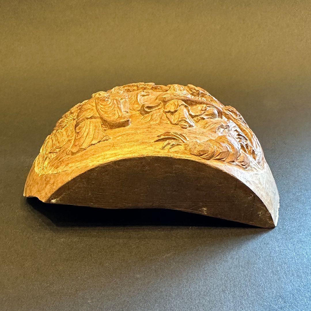 木彫 仙人 中国文人図 彫刻 精密彫刻 本物 社寺建築 木鼻 木鼻｜社寺