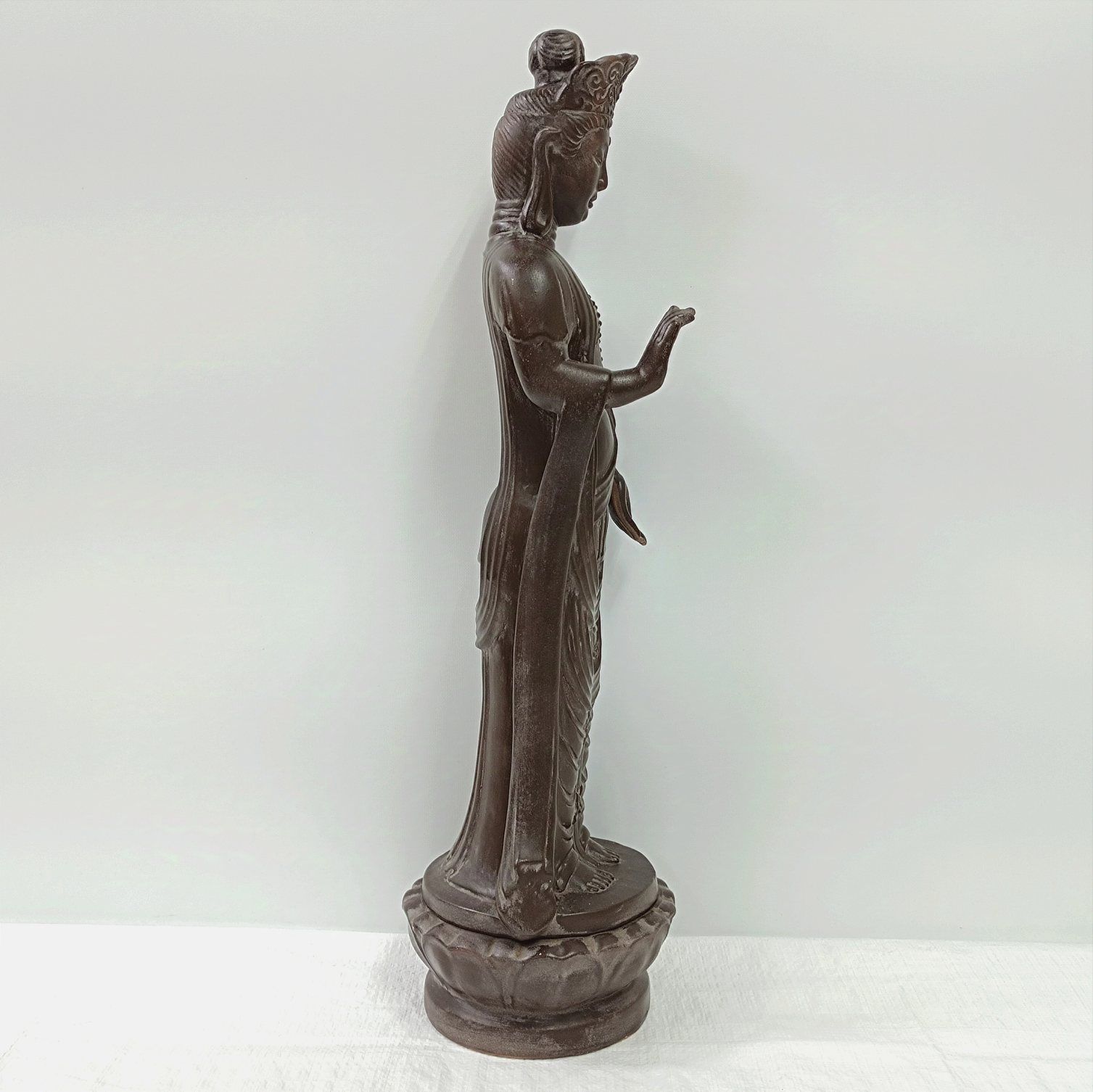 時代物 信楽焼 伝統工芸師 水山作 陶器製 大型観音像 時代物 信楽焼 伝統工芸師 水山作 陶器製 大型観音像 - メルカリ