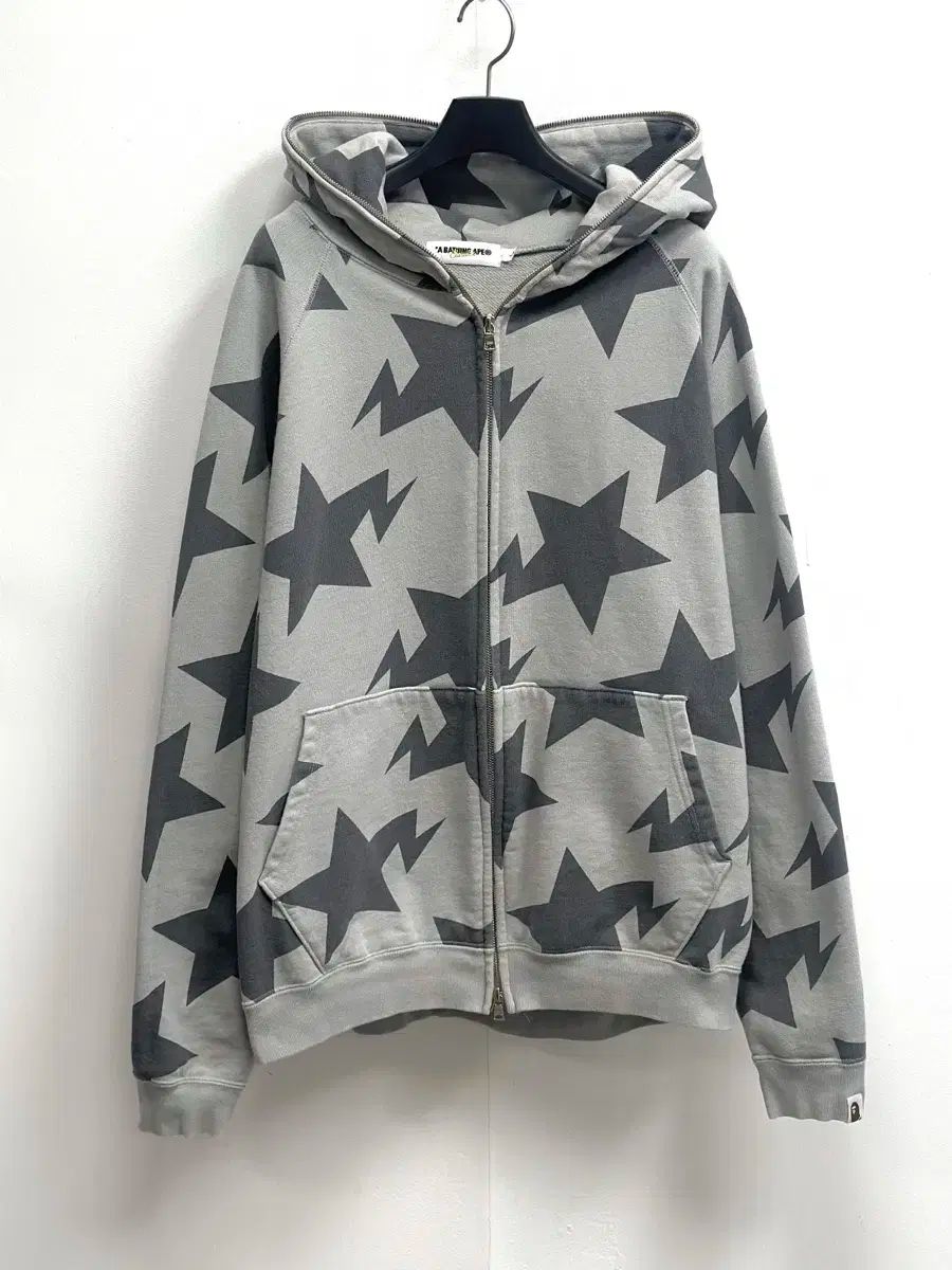 A BATHING APE(アベイシングエイプ) グレー スター ジップアップ