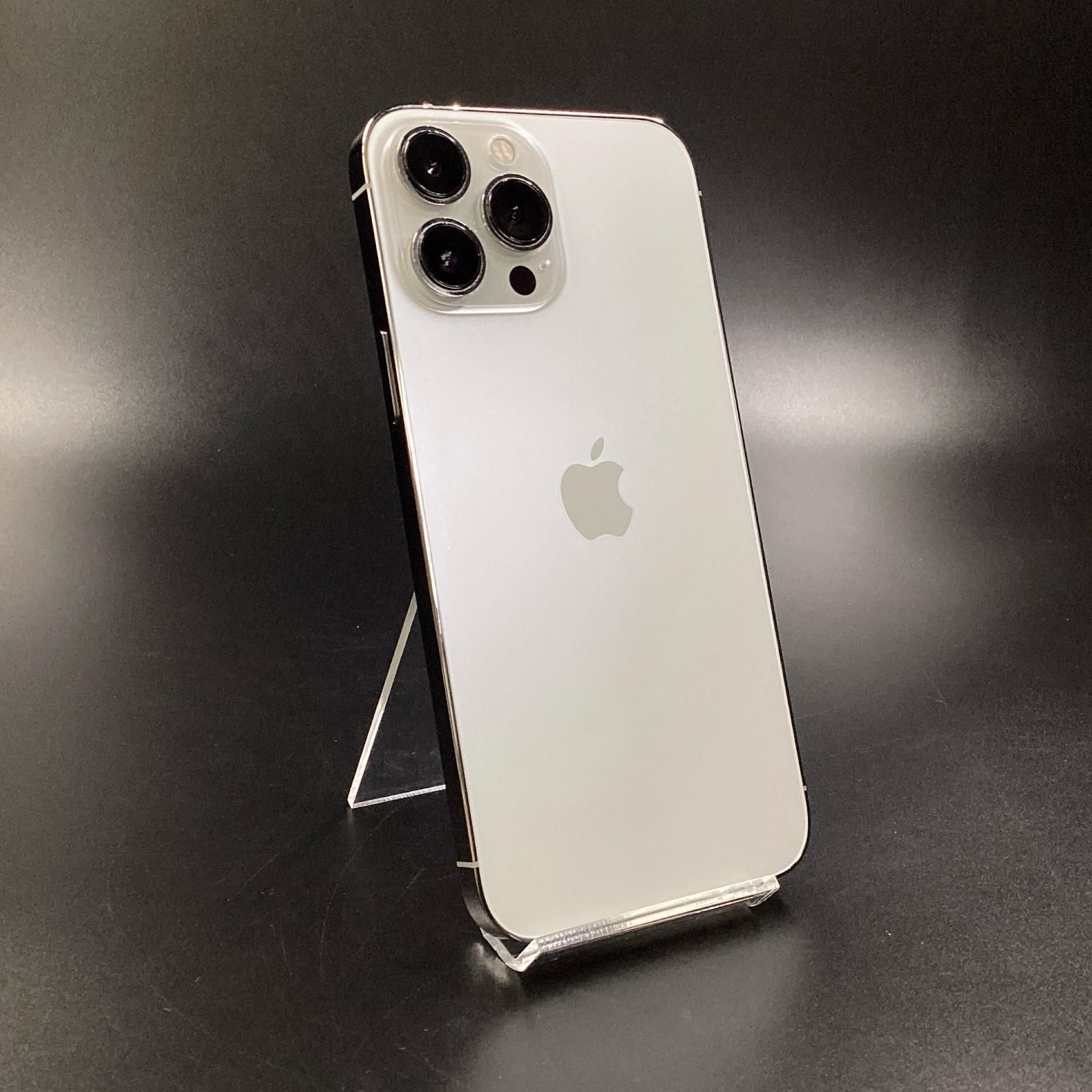 【全額返金保証】【最速発送】Apple iPhone 13 Pro Max 128GB シルバー Softbank SIMフリー 74% 動作確認済