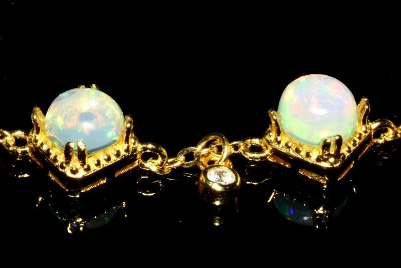 １点物 AAAA エチオピア産 シルバー925 プレシャスオパール 6mm アジャスター付き長さ調整 ブレスレット パワーストーン 天然石 _MA9561