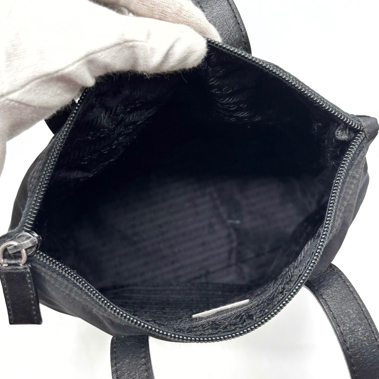 ✨良品✨ PRADA プラダ トートバッグ ハンドバッグ 三角ロゴ