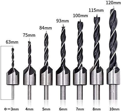 人気商品】木工用ドリル 木工用ドリル 穴あけ 7本セット 木材 mm 工具 3/4/5/6/7/8/10 セット ビット ビット 面取り  六角レンチ付き 高速度鋼製 下穴 鋭角ビット 皿錐 下穴ドリルビット (3/4/5/6/7/8/10mm) 木工用セット - メルカリ