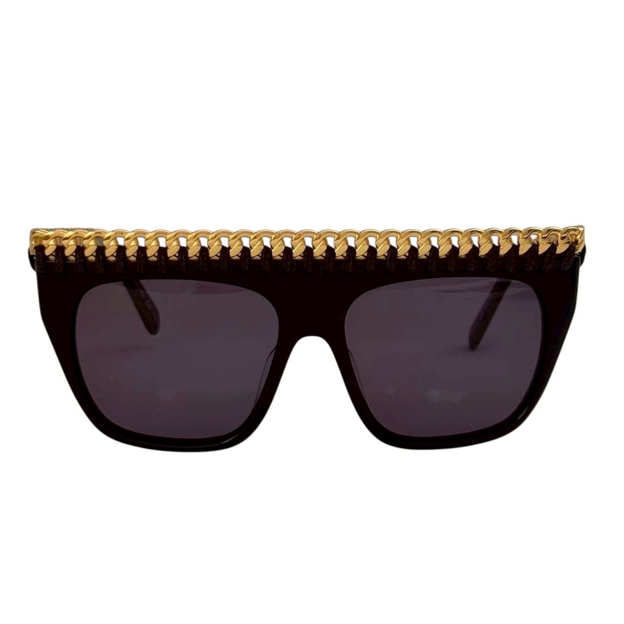 Stella McCartney★スクエア ゴールド チェーン サングラス Stella McCartney☆スクエア ゴールド チェーン サングラス アイ