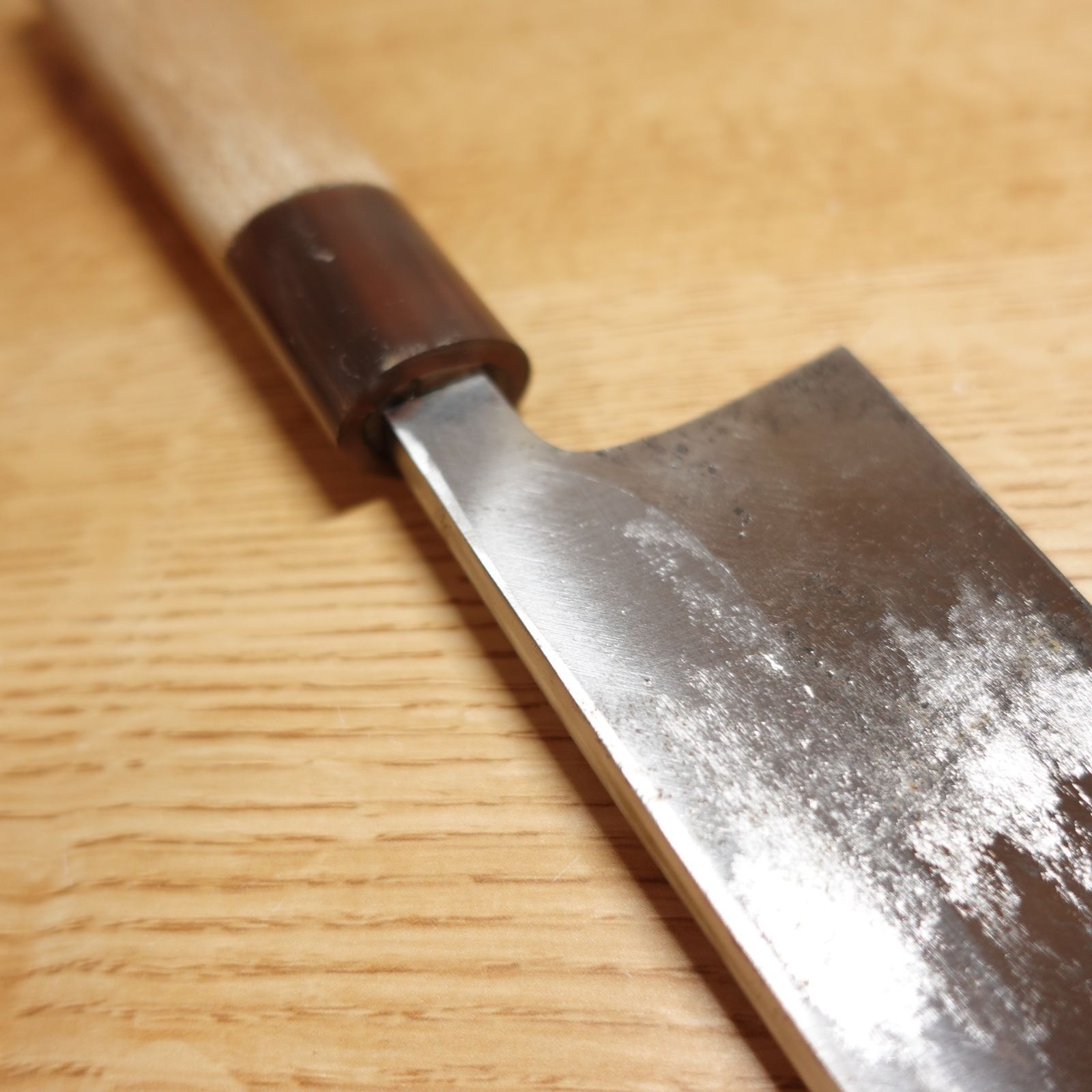 新潟三条　忠房　鋼　出刃包丁　大型　本水牛　刃渡り23cm 新潟三条 忠房 鋼 出刃包丁 大型 本水牛 刃渡り23cm