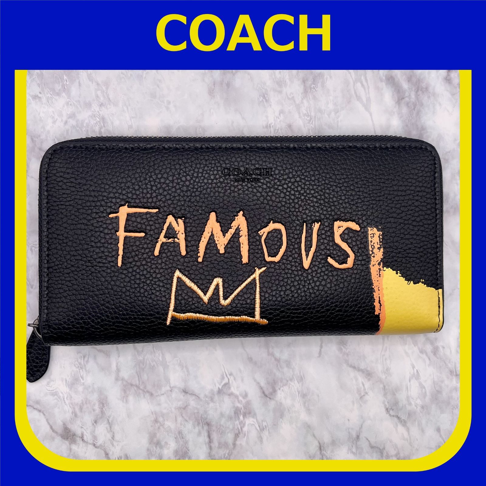 新作入荷!!】 COACH コーチ 長財布 バスキアコラボ ブラック kids