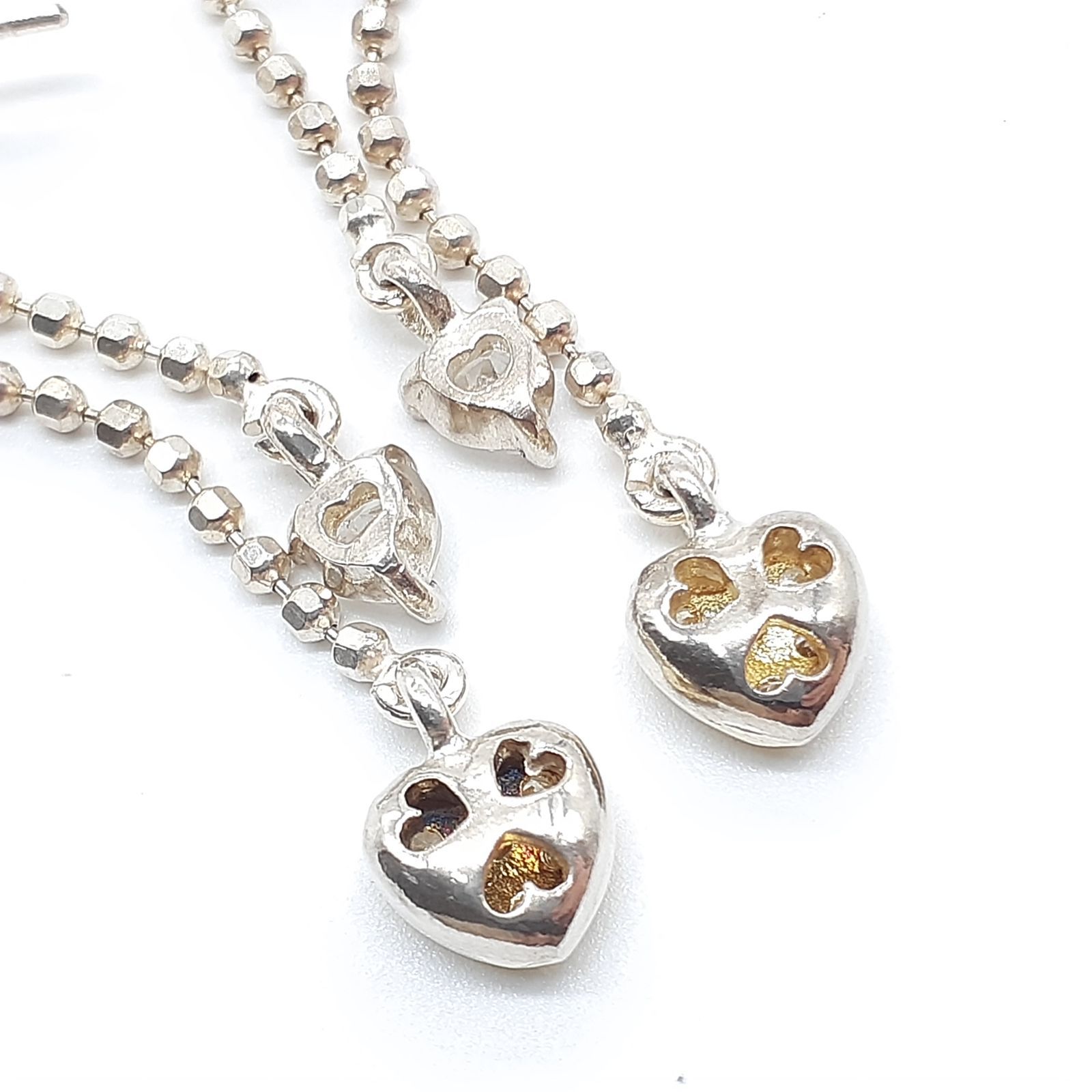 フォリフォリ★ハート　シルバーK18ゴールド　ピアス★ヴィンテージ Folli Follie ヴィンテージフォリフォリ SILVER 925 K18 750