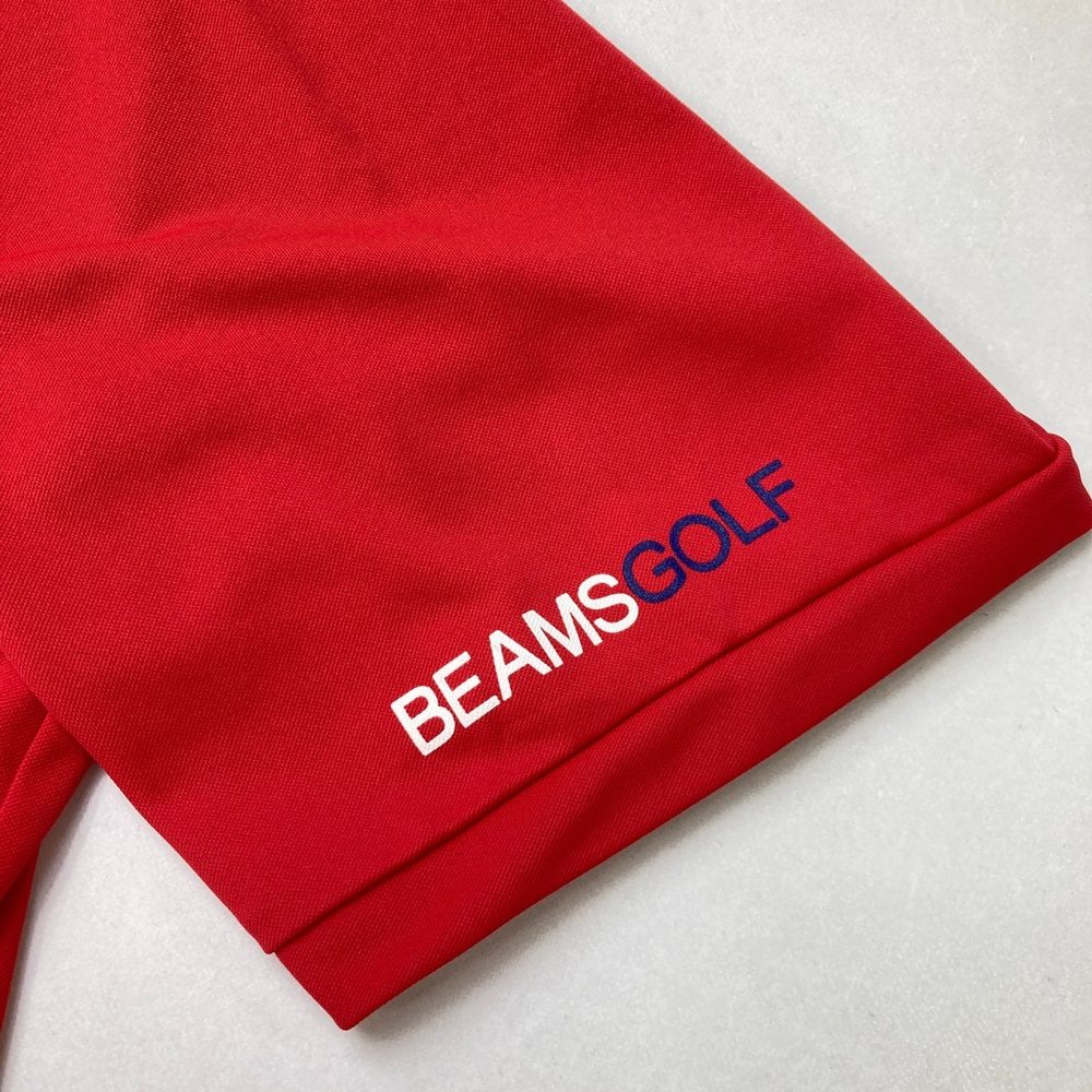サイズ：XL BEAMS GOLF ビームスゴルフ 半袖ポロシャツ レッド系