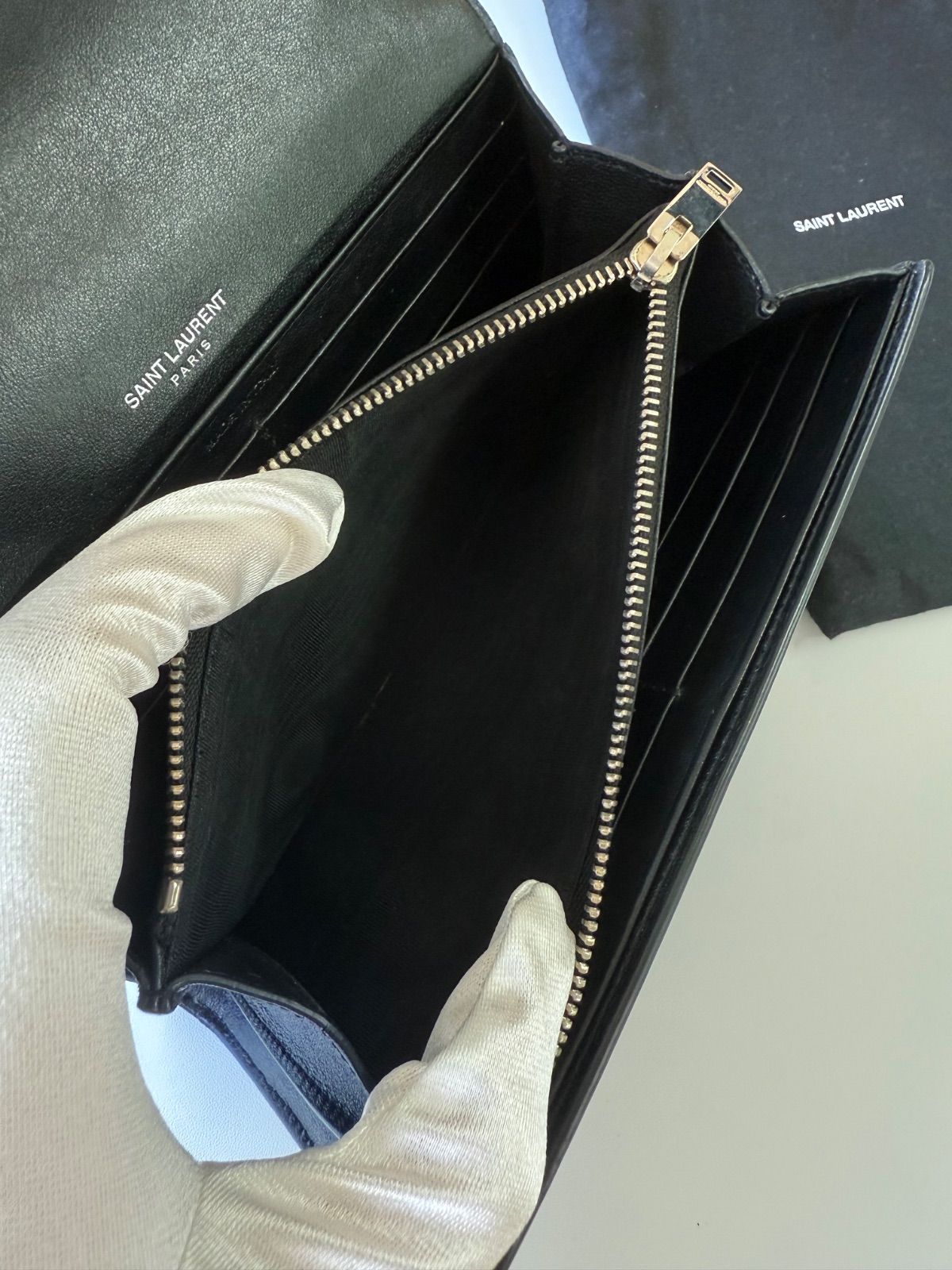 サンローラン YSL クロコ型押し長財布 レザー SAINT LAURENT - メルカリ