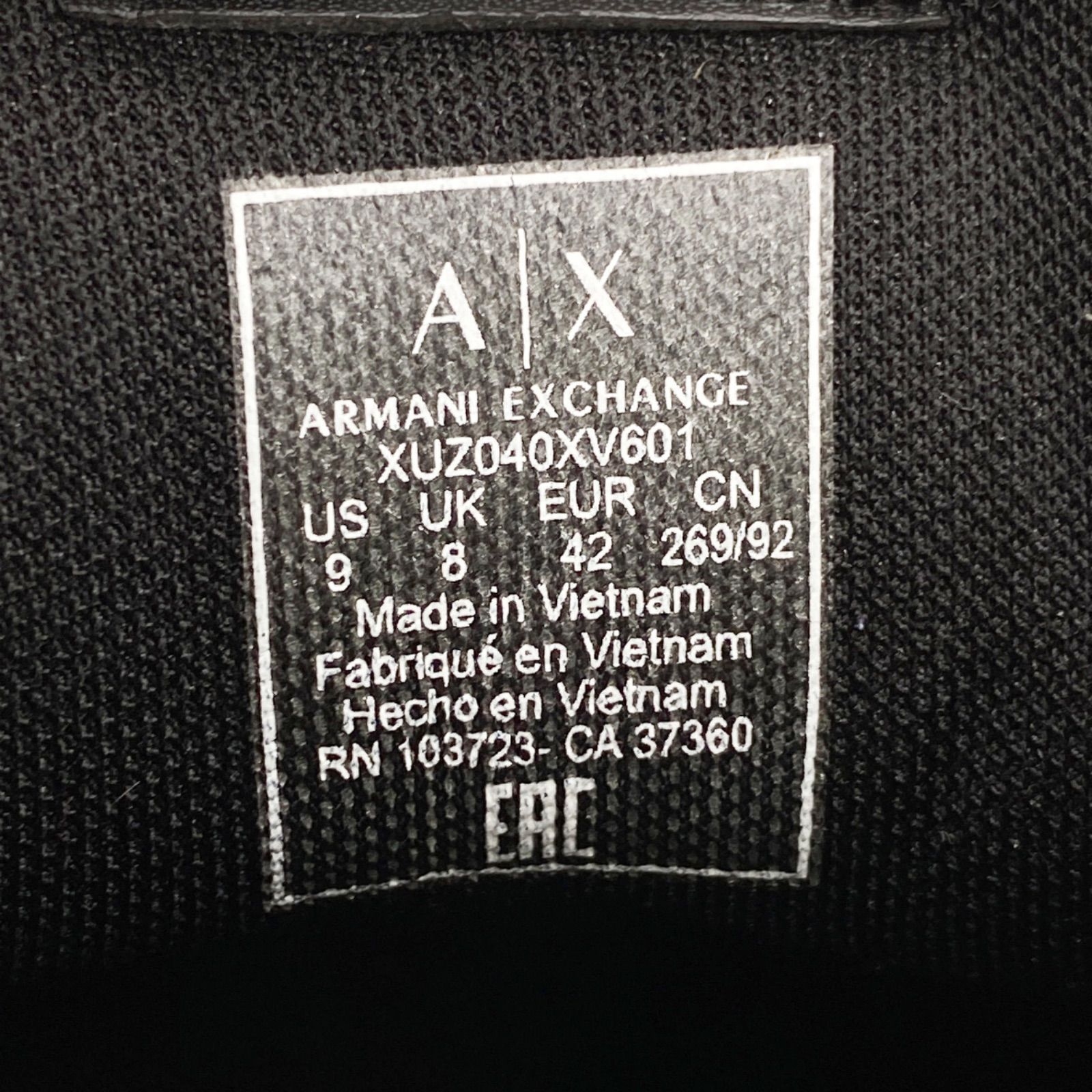 ARMANI EXCHANGE】AXロゴ ハイカットスニーカー XUZ040/XV601 ARMANI EXCHANGE】AXロゴ ハイカットスニーカー XUZ040/XV601