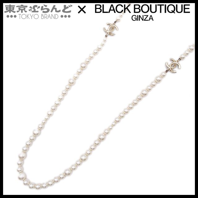 シャネル CHANEL ココマーク コスチュームパール ロングネックレス A17P ホワイトxゴールド メタル レディース 101786715