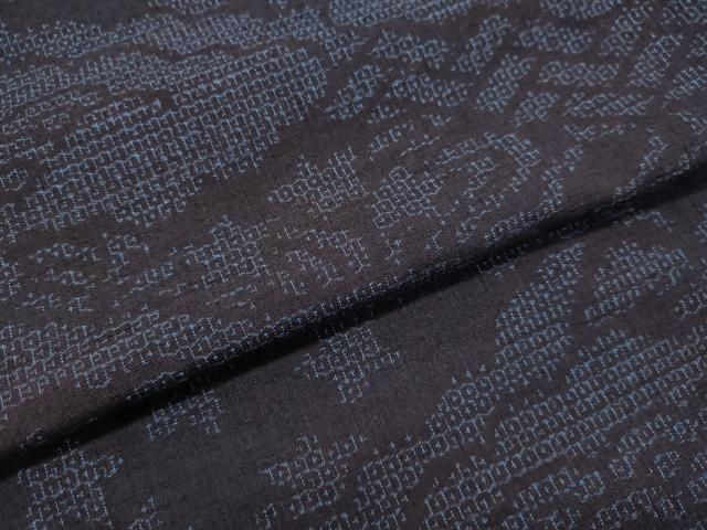 平和屋着物○本場玉結城紬 80亀甲 結織苑 流水風景文 証紙付き 正絹