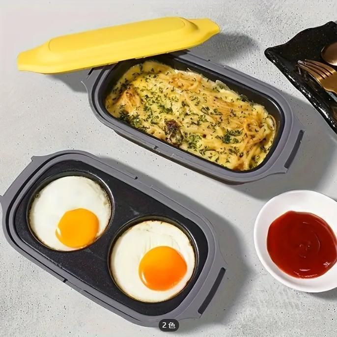 3個のシリコンマイクロ波調理器セット - つかみやすく BPAフリーで ポテトグリル 卵調理器 オーブンやマイクロ波で使用できるマルチス