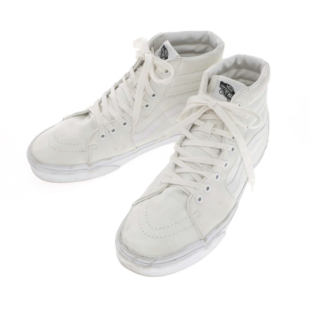 【中古】バンズ VANS SK8-HI キャンバス ハイカットスニーカー ホワイト【サイズ27.5cm】【メンズ】