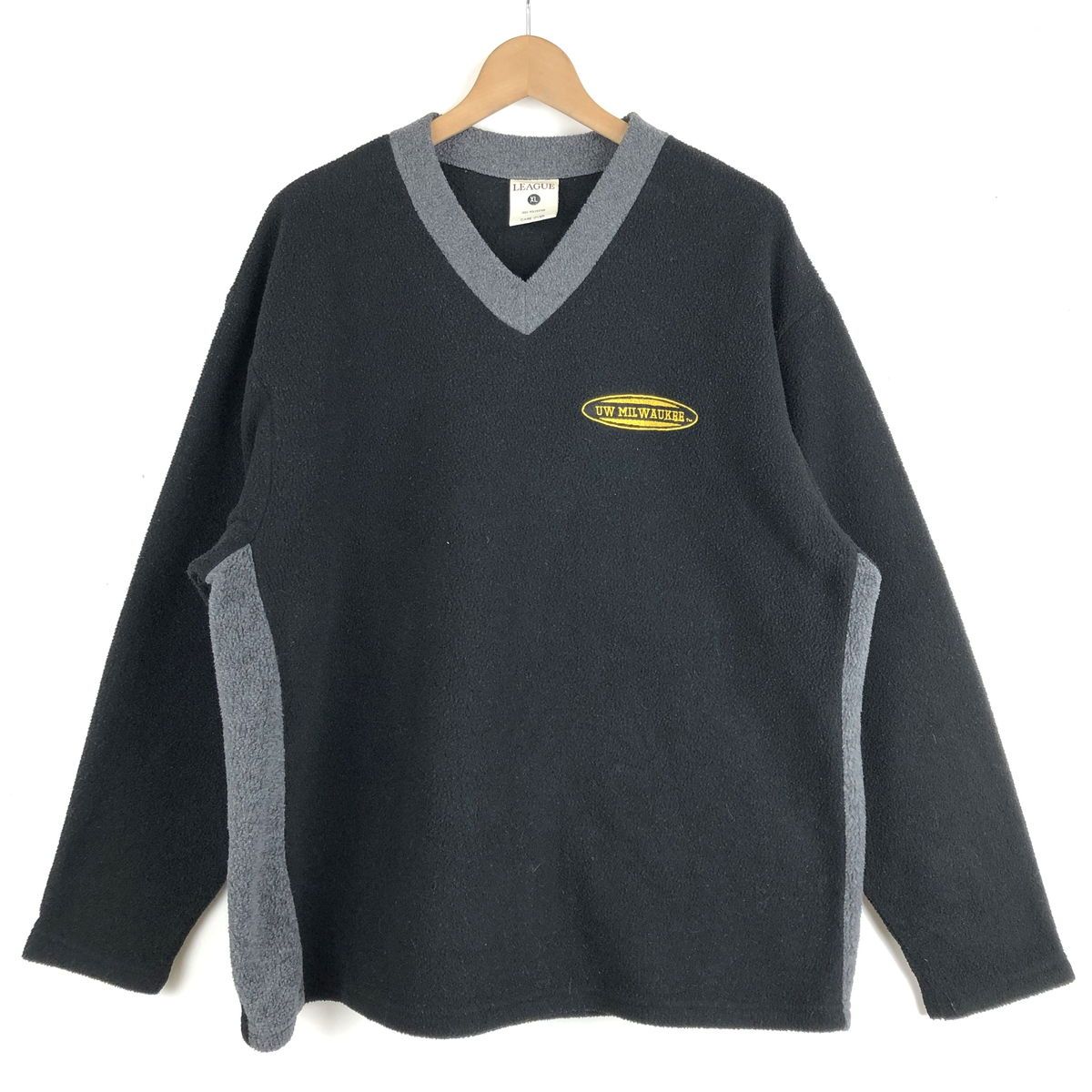 【古着】 LEAGUE フリース トップス UW MILWAUKEE ブラック系 メンズXL 【中古】 n047165