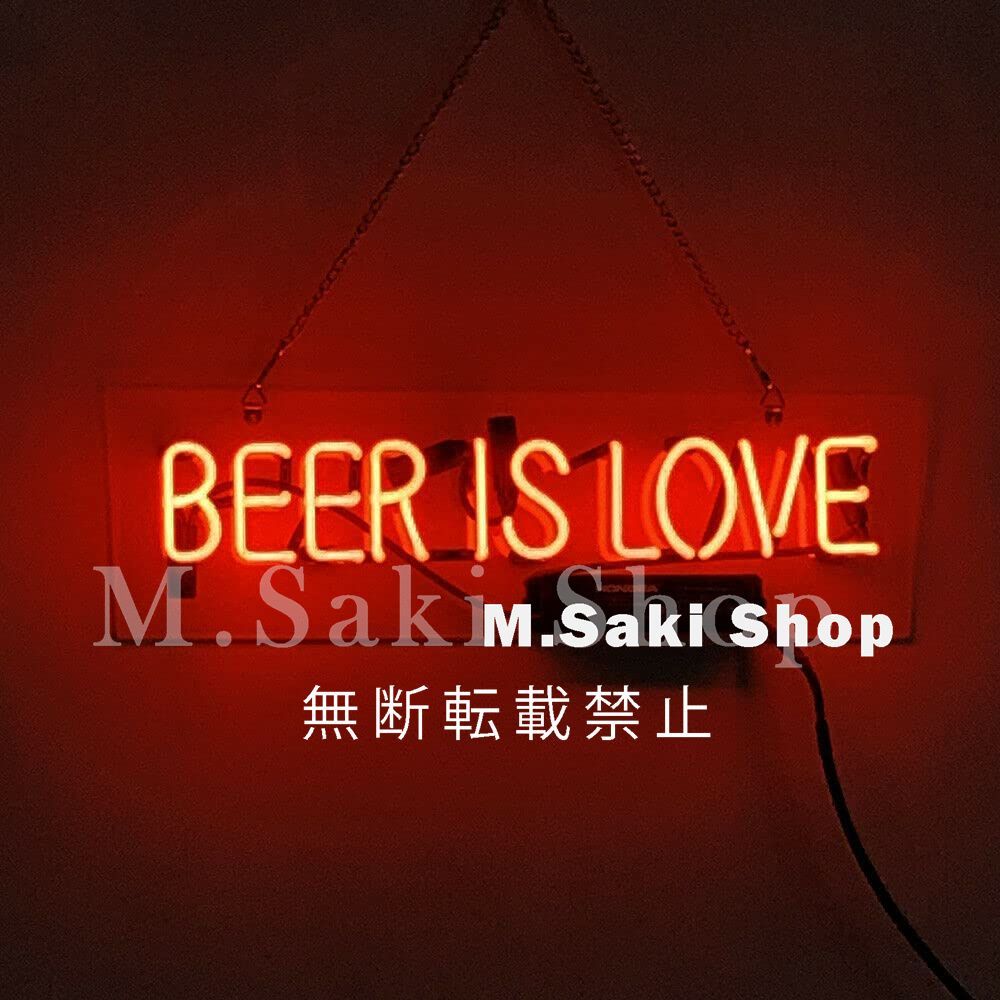 ネオンサイン BEER IS LOVE ネオン 看板 NEON SIGN 喫茶店 居酒屋 クラブ カラオケ 寝室 部屋 スタジオ インテリア バー BAR クラブ及び娯楽場所等 室内装飾 アメリカン雑貨 (Beer is love)