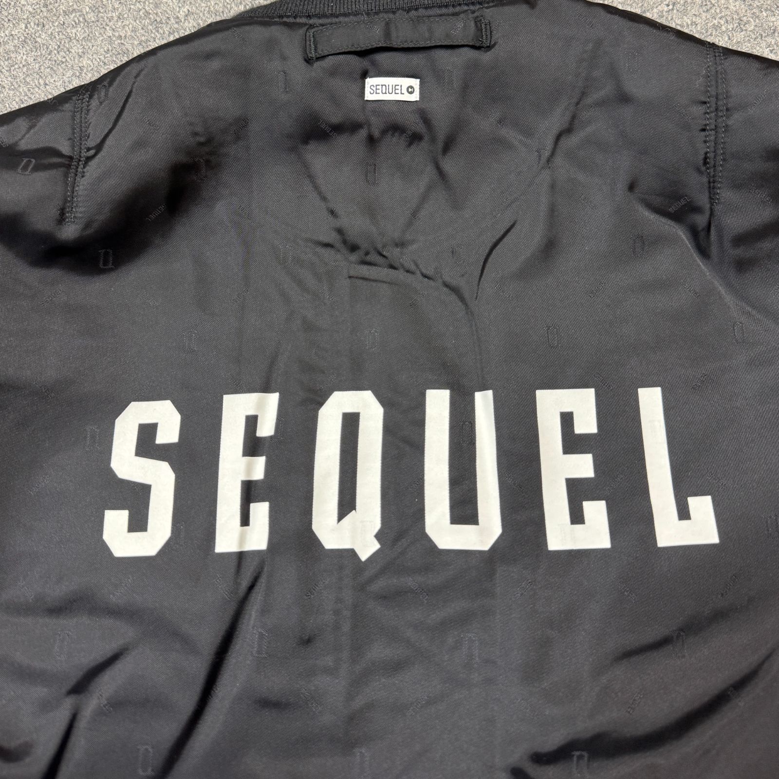 SEQUEL 23AW MA-1 レザー切替 リバーシブル ボンバージャケット 