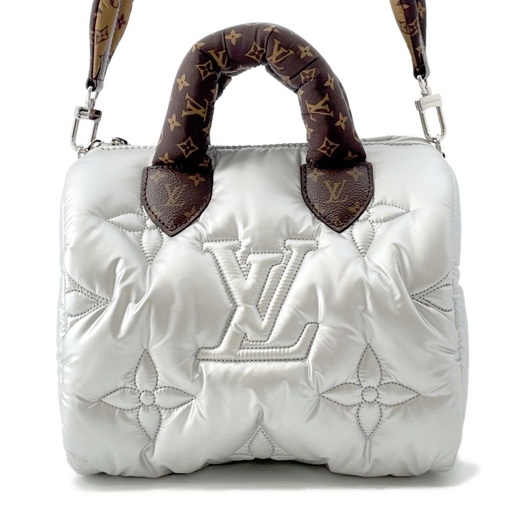 Louis Vuitton モノグラムハンドバッグ ルイヴィトン ハンドバッグ リサイクルメタリックナイロン