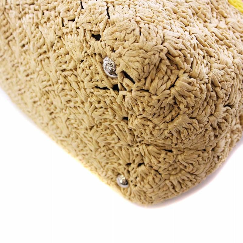 【中古】プラダ PRADA カナパ ラフィア かごバッグ トートバッグ ハンドバッグ ベージュ 1BG889 レディース プラダ PRADA カナパ ラフィア かごバッグ トートバッグ ハンドバッグ