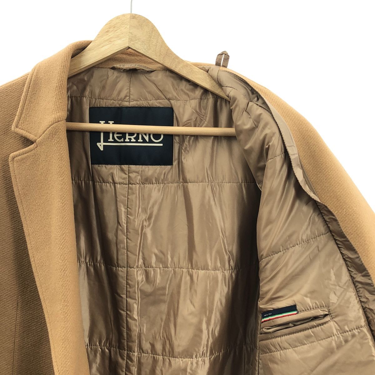 HERNO チェスターコート ベージュ　48 HERNO / ヘルノ | インナーダウン ウールメルトン チェスター